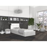 Molarem Home Tapecirani krevet RINO 200*90 bijela tkanina | shoptok.hr