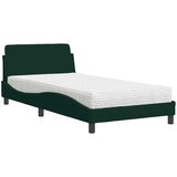  Krevet s madracem Dover tamnozeleni 100x200 cm baršunasti | shoptok.hr
