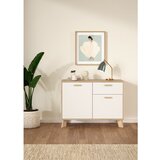 Tvilum Bela/v naravni barvi komoda v hrastovem dekorju 99x73x39 cm Ikast – | Shoptok.si