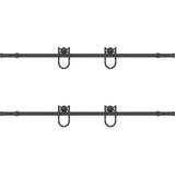 vidaXL Komplet opreme za drsna vrata 183 cm jeklo črne barve | Shoptok.si