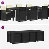  Vrtni set za objed s jastukom 9 pcs Antracit i krem PP | shoptok.hr