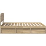  Konstrukcija postelje Sonoma 140 x 200 cm Masivno borovo les, (5000102821) | Shoptok.si
