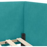  Kutni okvir kreveta s uzglavljem Tirkizna 80 cm x 200 cm Baršun | shoptok.hr