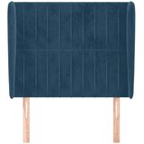  Uzglavlje s u&amp;scaron;ima tamnoplavo 83 x 23 x 118/128 cm bar&amp;scaron;unasto Slike