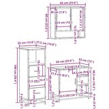 vidaXL 3-dijelni set kupaonskog namještaja boja hrasta sonome drveni | shoptok.hr