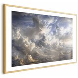  Plakat Golden Reflections on Clouds Announcing Dusk 60x40 Zlatni okvir s margom | shoptok.hr
