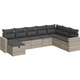 Maison Chic Seti vrtnega pohištva - Vrtna garnitura - Vrtni pohištvo set 8-delna z blazinami sv. siv poli ratan, (21798615) | Shoptok.si