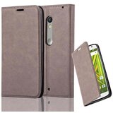 Cadorabo Ohišje, združljivo z Motorola MOTO X PLAY v kavovinsko rdeča - Zaščitni ovitek z magnetnim zapiranjem, stoječo funkcijo in režo za kartice, (20549510) | Shoptok.si
