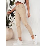 DStreet LODGE Women's Denim Trousers Light Beige Cene