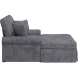  Ležaljka s suknjom s jastukom Tamnosiva 157 x 91 x 91 cm ARES | Eponuda.com