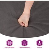 vidaXL Stolček za noge svetlo siv 60x50x41 cm tkanina iz mikrovlaken | Shoptok.si