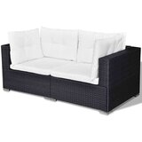 Poli 6-dijelna vrtna garnitura od poliratana s jastucima crna | shoptok.hr
