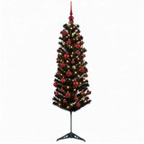  Umjetno usko božićno drvce s kuglicom 150 cm 150 LED lampica | shoptok.hr