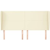  Uzglavlje s ušima krem 163x23x118/128 cm od umjetne kože | shoptok.hr