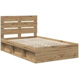  Krevetna konstrukcija Umjetnička hrastovina 120 x 200 cm | shoptok.hr