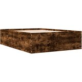 vidaXL Posteljni okvir dimljeni hrast 120x190 cm inženirski les | Shoptok.si