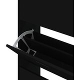 Ormarić za cipele crna 63 x 24 x 147 cm od konstruiranog drva | shoptok.hr
