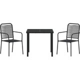  Vrtni set za objed 3 kom. Crna Čelik s prahom premazan | shoptok.hr