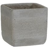 x Okrasni cvetlični lonec Kane (12,5 x 12,5 x 12 cm, imitacija cementa, svetlo siva) | Shoptok.si