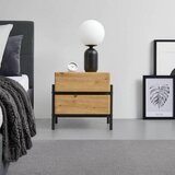 Bessagi Home nočna Omarica Jasmina, Barva Hrasta, Črna | Shoptok.si