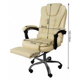 Malatec uredska stolica s osloncem za noge - bež 23287 | shoptok.hr