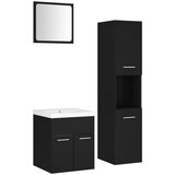 Furnova Komplet kopalniškega pohištva črne barve iverna plošča, (21946241) | Shoptok.si