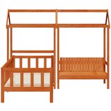  Sklad dnevne postelje 3 pcs Voskast rjav Masivno borovo les, (5000121561) | Shoptok.si
