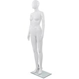  Ženska lutka za izlog sa staklenim postoljem bijela sjajna 175 cm | shoptok.hr