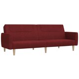 The Living Store Kavč dvosed z ležiščem vinsko rdeče blago - Raztegljiv Kavč, (21454954) | Shoptok.si