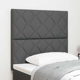  LED glava kreveta Sivi 90 cm tkanina - Tamno siva 90 cm Visoki uzglavlje Cijene
