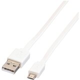 Roline USB kabel USB 2.0 USB-A vtič\, USB-mikro-B vtič 1.00 m bela neoklopljen\, TPE plašč 11.02.8761, (20415780) | Shoptok.si