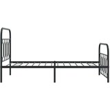 Metalni okvir kreveta uzglavlje i podnožje crni 100x190 cm | shoptok.hr
