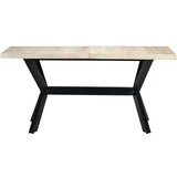 vidaXL Jedilna miza bela 160x80x75 cm trden mangov les | Shoptok.si