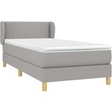  Box spring postelja z vzmetnico svetlo siva 90x200 cm blago, (20726133) | Shoptok.si
