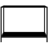  Konzolni stol crni 100 x 35 x 75 cm od kaljenog stakla | Shoptok.si