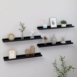 Maison Chic 4 kosi Stenske Police - Viseče police črne 60x9x3 cm, (21793972) | Shoptok.si