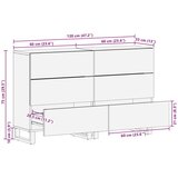  Strani šal 2 pcs Rjava 60 x 33 x 75 cm Masiven les manga, (5000155747) | Shoptok.si