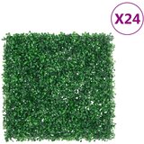 vidaXL Ograja iz umetnega grmovja 24 kosov zelena 50x50 cm | Shoptok.si