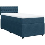 Box spring krevet s madracem plavi 90x200 cm baršunasti | shoptok.hr