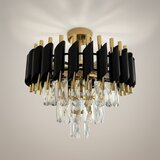  Plafonski luster CRISTAL 5xE14/10W/230V crna/zlatna | Eponuda.com