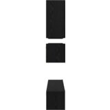 vidaXL Set TV komoda s policom Ostalo s pohranom s vratima 8 pcs Crni hrast 80 x 30 x 30 cm | shoptok.hr
