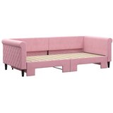  Dnevni krevet na razvlačenje ružičasti 90 x 200 cm baršunasti | shoptok.hr