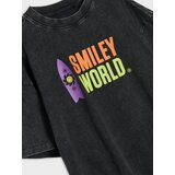 Sinsay Oversize majica s izblijedjelim efektom i printom na leđima SmileyWorld® | shoptok.hr