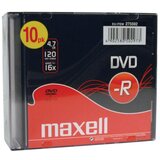 Maxell DVD-R medij 4,7GB, 16x, 5 mm škatlice, 10 kosov Cene