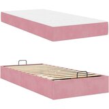 vidaXL Krevetna konstrukcija s madracem Ružičasta 90 x 190 cm Baršun | shoptok.hr