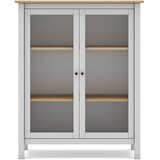 Marckeric Bijela/natur vitrina od borovine 90x110 cm Misti - Cijene