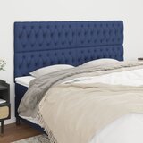 vidaXL Posteljno vzglavje 4 kosa moder 90x7x78/88 cm blago | Shoptok.si