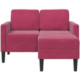 SOFA 2-sedežni kavč z ležiščem v obliki črke L vino rdeča 125 cm, (21749692) | Shoptok.si