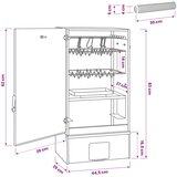  Dimnjačka pećnica 3 kom. 44,5 x 29 x 83 cm Pocinčani čelik | shoptok.hr