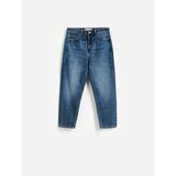 Reserved Mom fit traperice s kraćom nogavicom - mornarsko plava | shoptok.hr